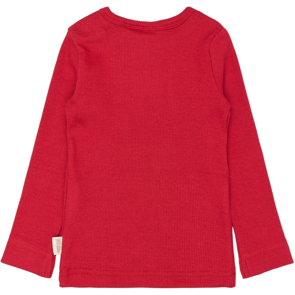 PETIT PIAO T-shirt L/S Modal Langærmet bluse Jet Red