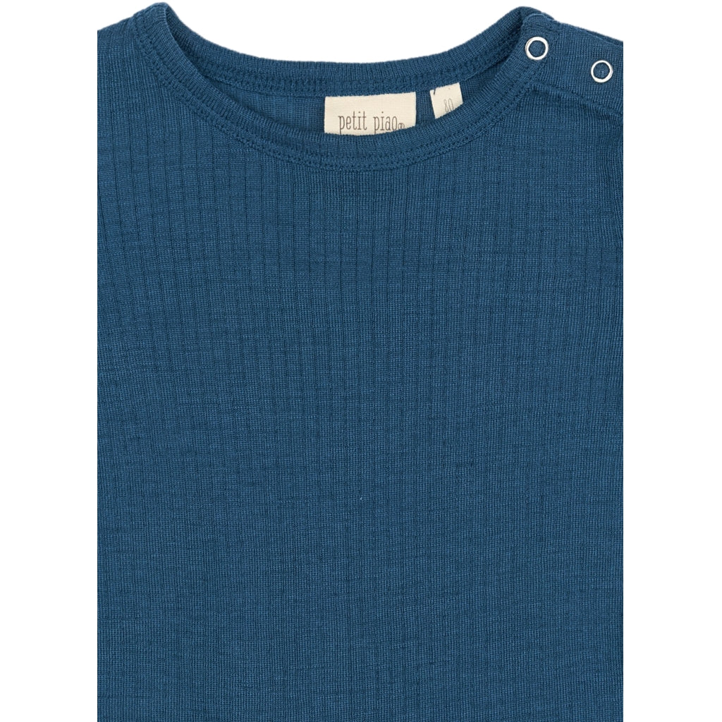 PETIT PIAO T-shirt L/S Modal Langærmet bluse Ensign Blue