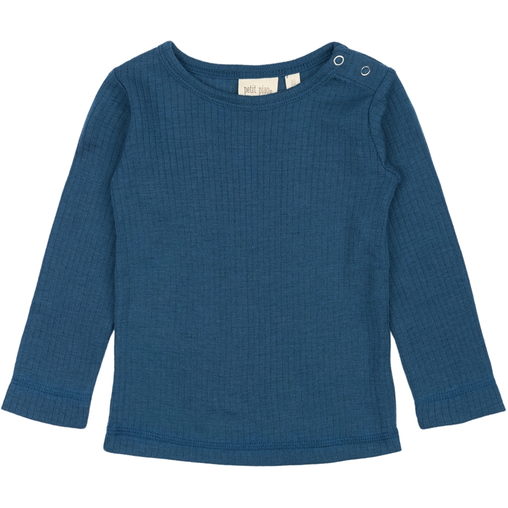 PETIT PIAO T-shirt L/S Modal Langærmet bluse Ensign Blue