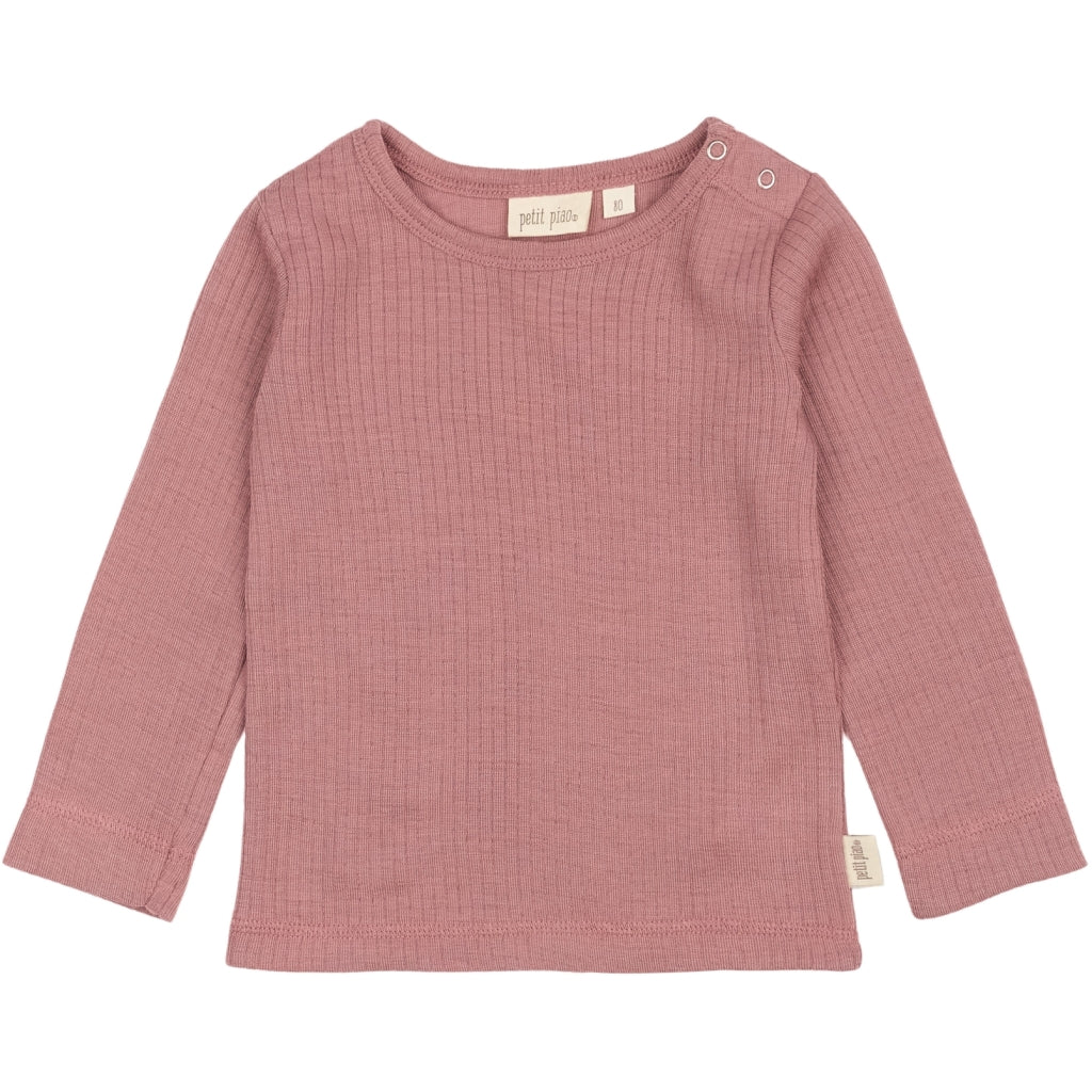 PETIT PIAO T-shirt L/S Modal Langærmet bluse Nostalgic Rose