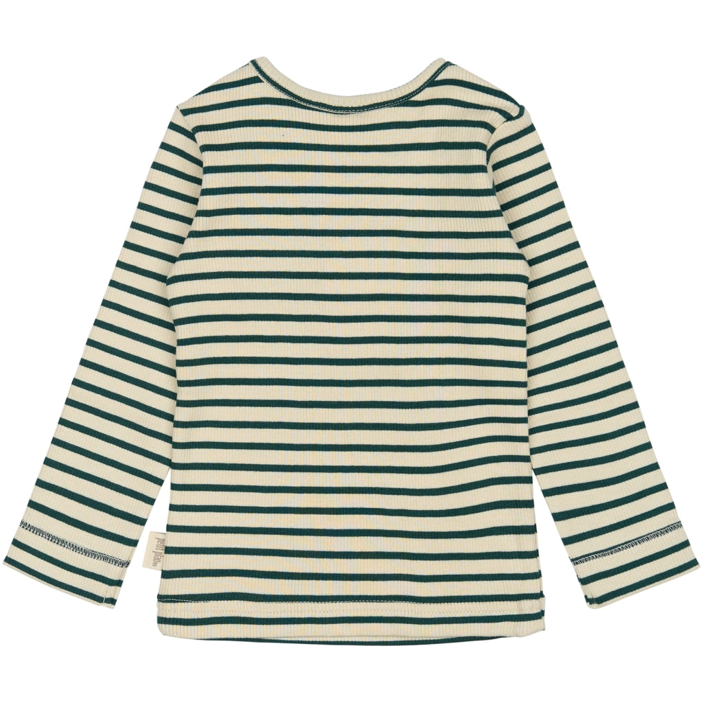 PETIT PIAO T-shirt L/S Modal Striped Langærmet bluse Dark Sea/off white
