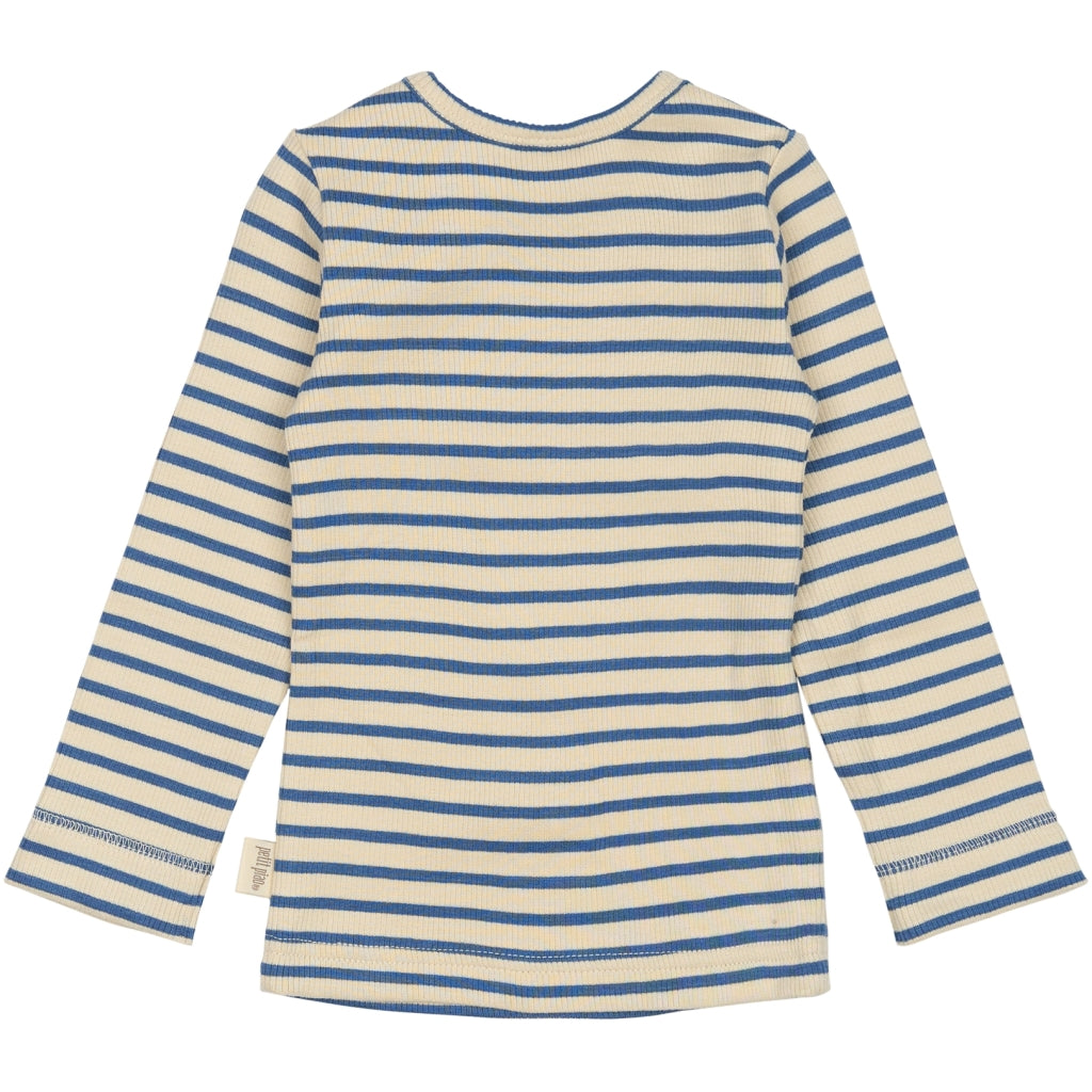 PETIT PIAO T-shirt L/S Modal Striped Langærmet bluse True navy/off white