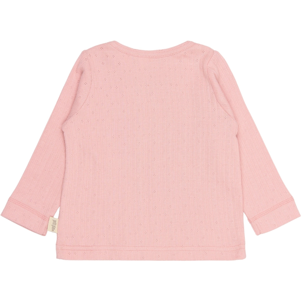 PETIT PIAO T-shirt L/S Pointelle Langærmet bluse Bright Rose