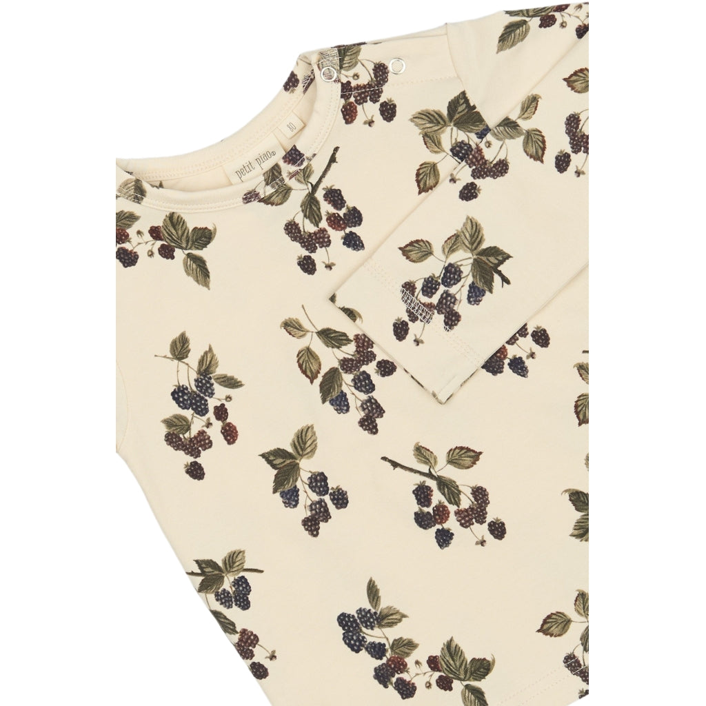 PETIT PIAO T-shirt L/S Printed Langærmet bluse Blackberry