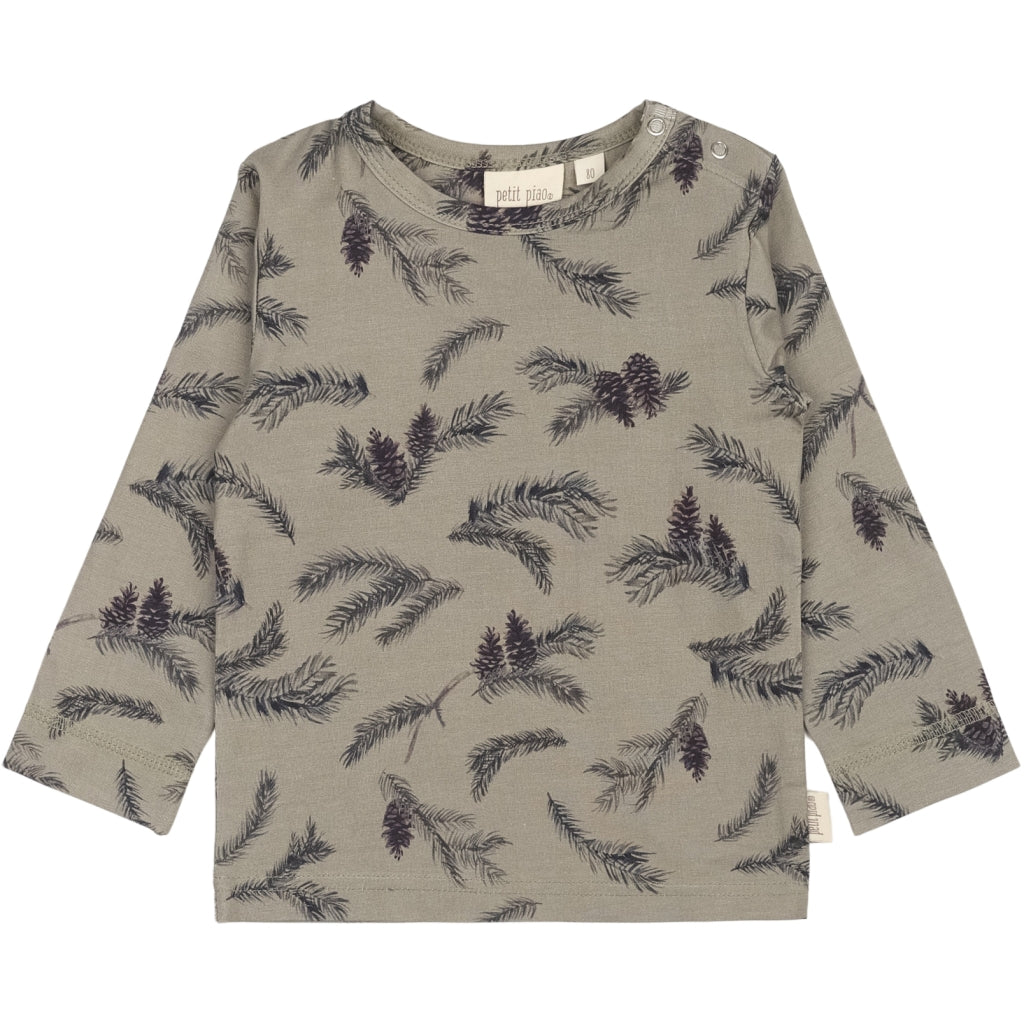 PETIT PIAO T-shirt L/S Printed Langærmet bluse Pine