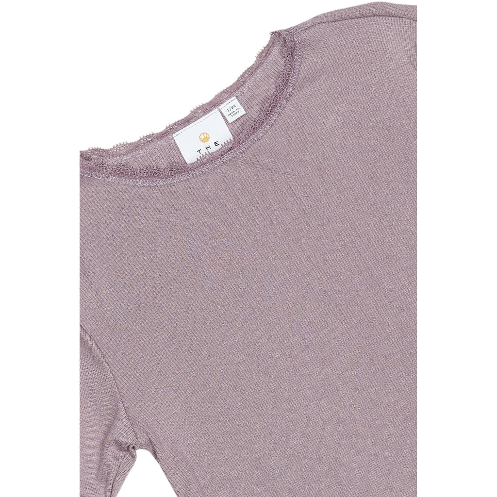 THE NEW TNLotus Langærmet Rib Bluse Langærmet bluse GRAY RIDGE