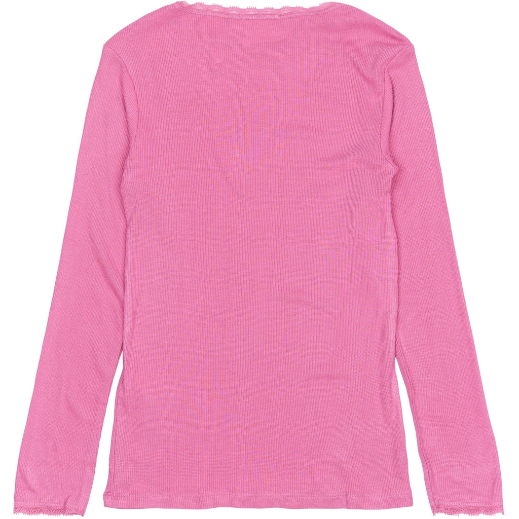 THE NEW TNLotus Langærmet Rib Bluse Langærmet bluse Ibis Rose