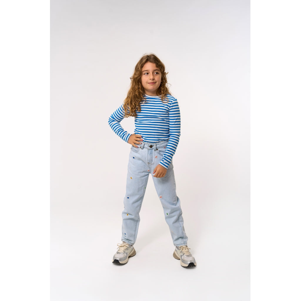 THE NEW TNMoore Langærmet Rib Bluse Langærmet bluse Campanula Striped