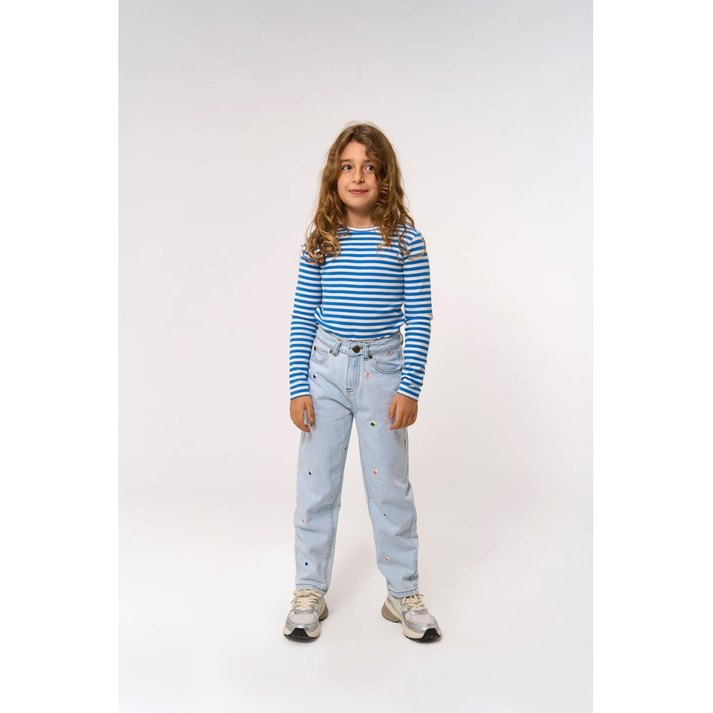 THE NEW TNMoore Langærmet Rib Bluse Langærmet bluse Campanula Striped