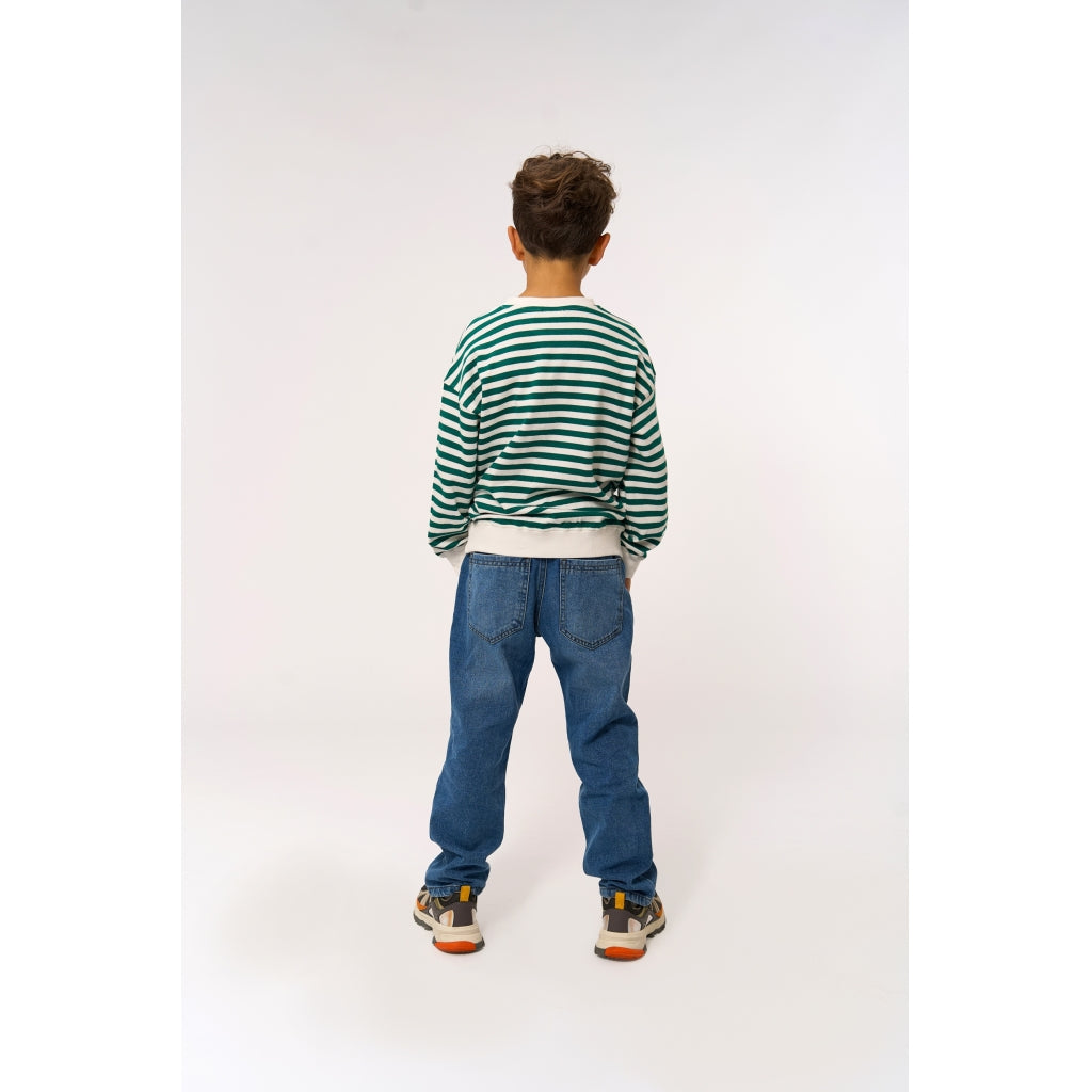 THE NEW TNNero Oversize Sweatshirt Sweatshirt Alpine Green Striped