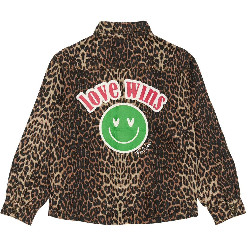 THE NEW TNPanya Oversize Denim Overshirt Skjorter Feather Gray AOP