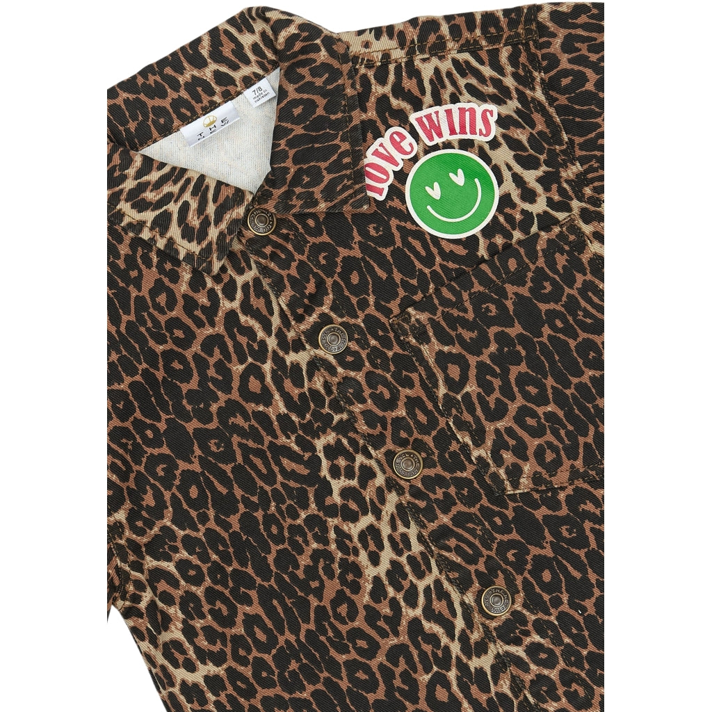 THE NEW TNPanya Oversize Denim Overshirt Skjorter Feather Gray AOP