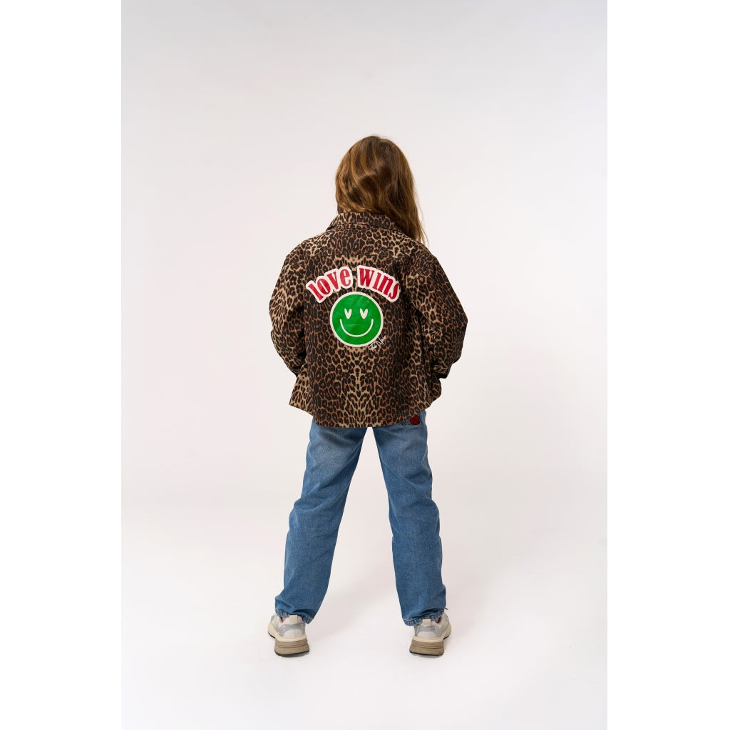 THE NEW TNPanya Oversize Denim Overshirt Skjorter Feather Gray AOP