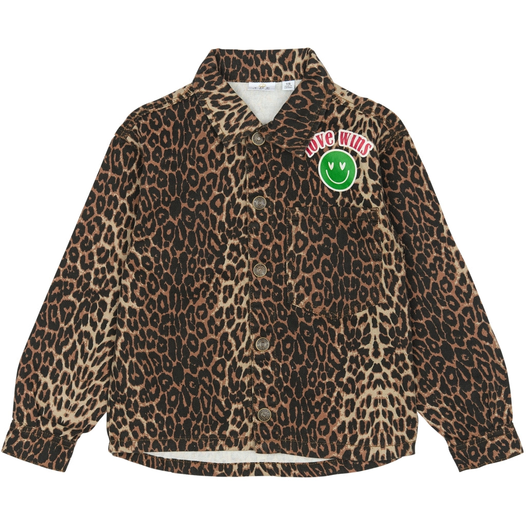 THE NEW TNPanya Oversize Denim Overshirt Skjorter Feather Gray AOP