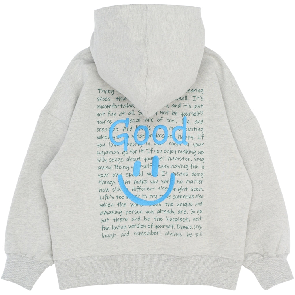 THE NEW TNPatrick Oversize Melange Hættetrøje Sweatshirt Light Grey Melange