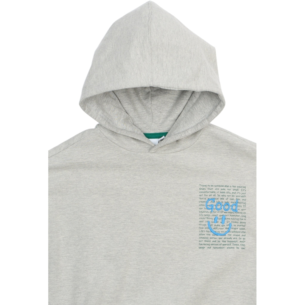 THE NEW TNPatrick Oversize Melange Hættetrøje Sweatshirt Light Grey Melange