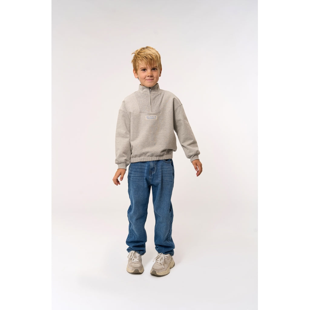 THE NEW TNPax Oversize Melange Sweatshirt Sweatshirt Light Grey Melange