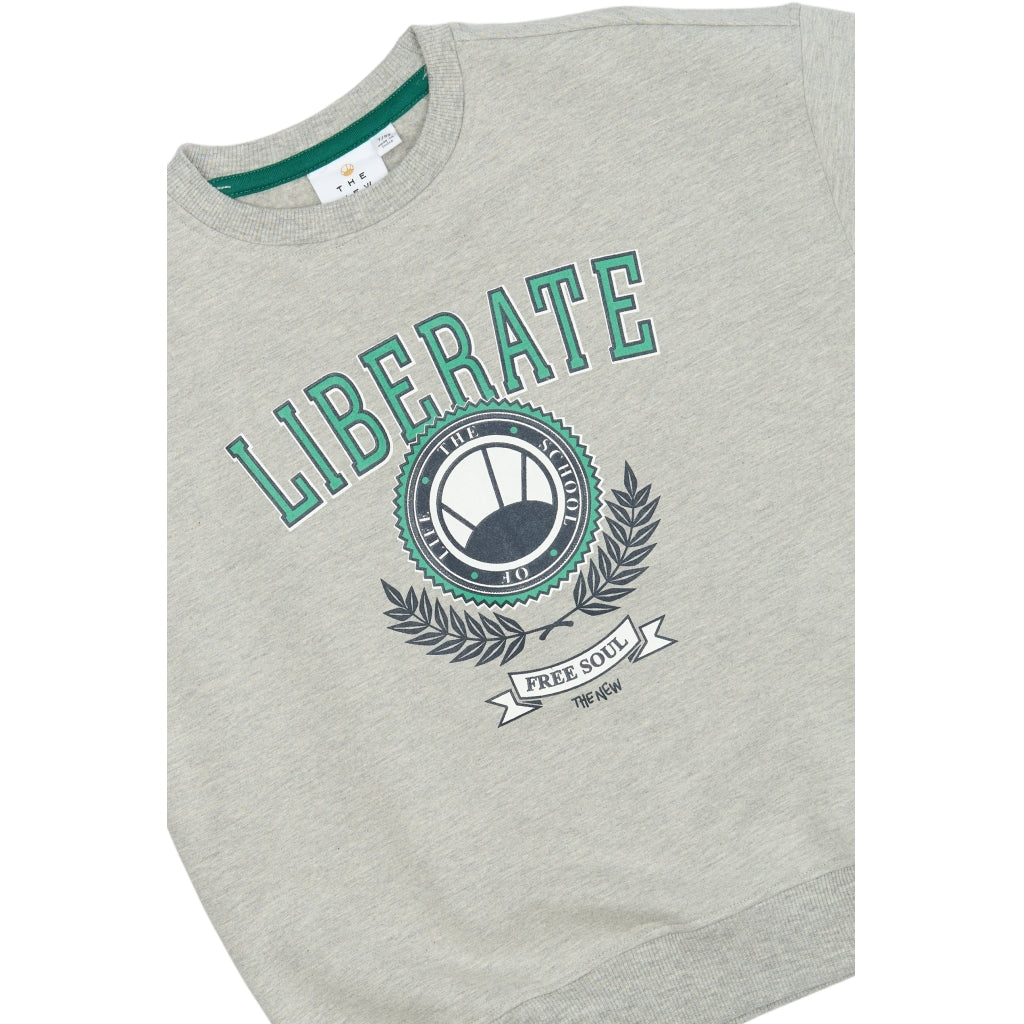 THE NEW TNPenno Oversize Sweatshirt Sweatshirt Light Grey Melange