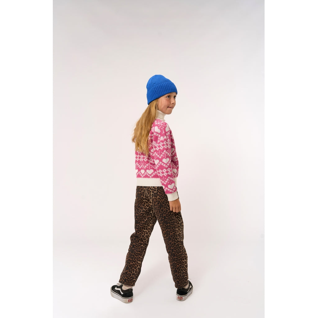 THE NEW TNPerline Jacquard Striktrøje Strik Ibis Rose