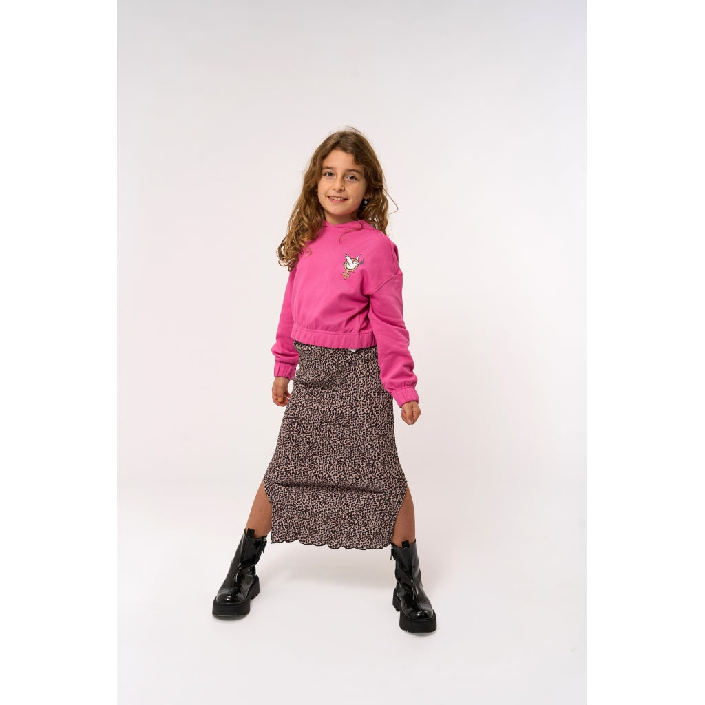 THE NEW TNPet Long Plisseret Nederdel Nederdel Feather Gray AOP