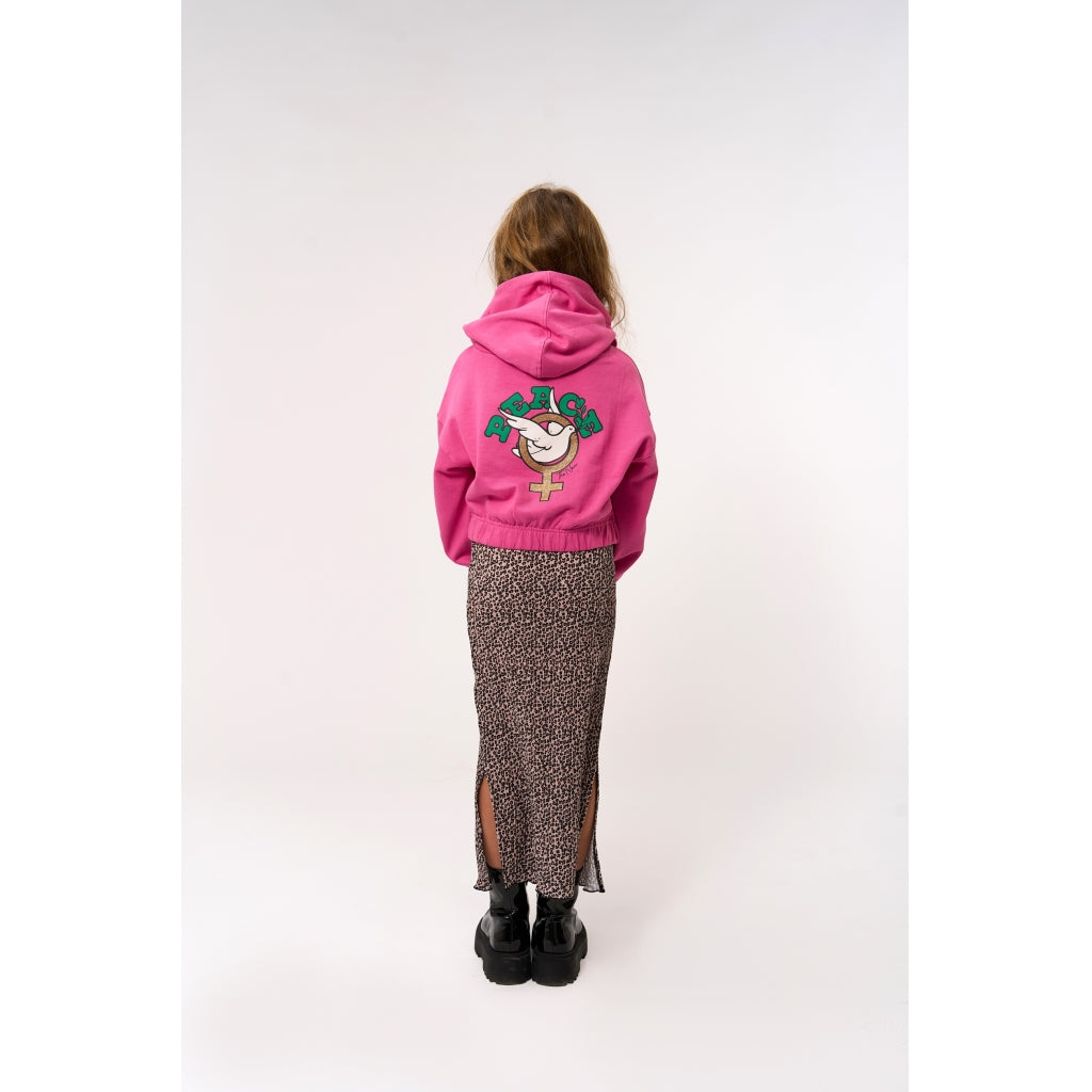 THE NEW TNPet Long Plisseret Nederdel Nederdel Feather Gray AOP