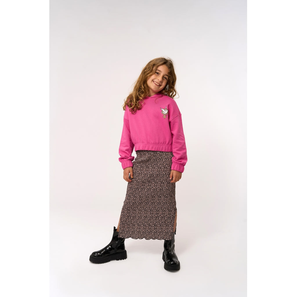 THE NEW TNPet Long Plisseret Nederdel Nederdel Feather Gray AOP