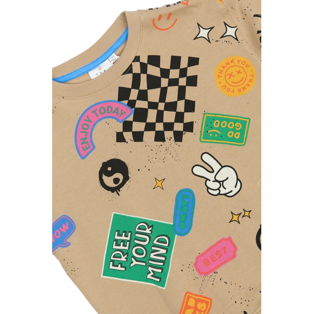 THE NEW TNPeter Oversize Sweatshirt Sweatshirt Humus AOP