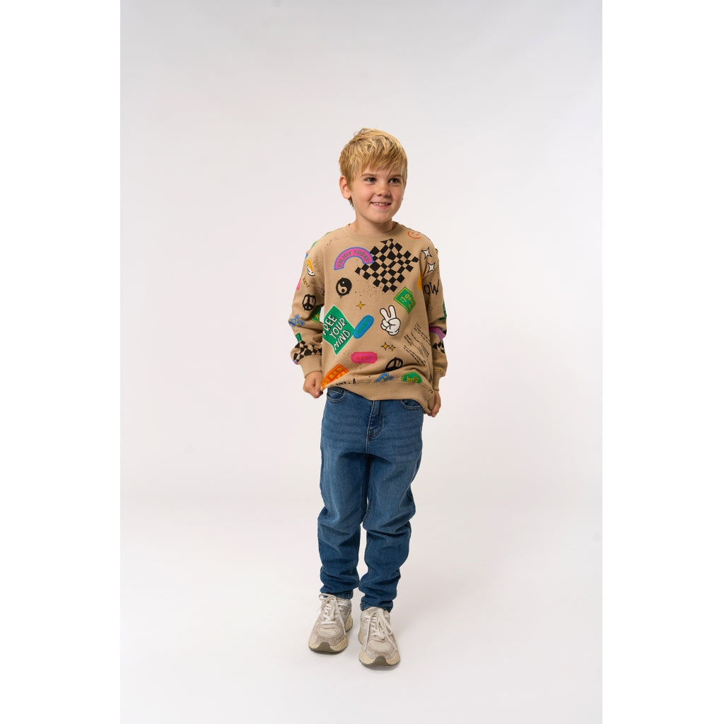 THE NEW TNPeter Oversize Sweatshirt Sweatshirt Humus AOP