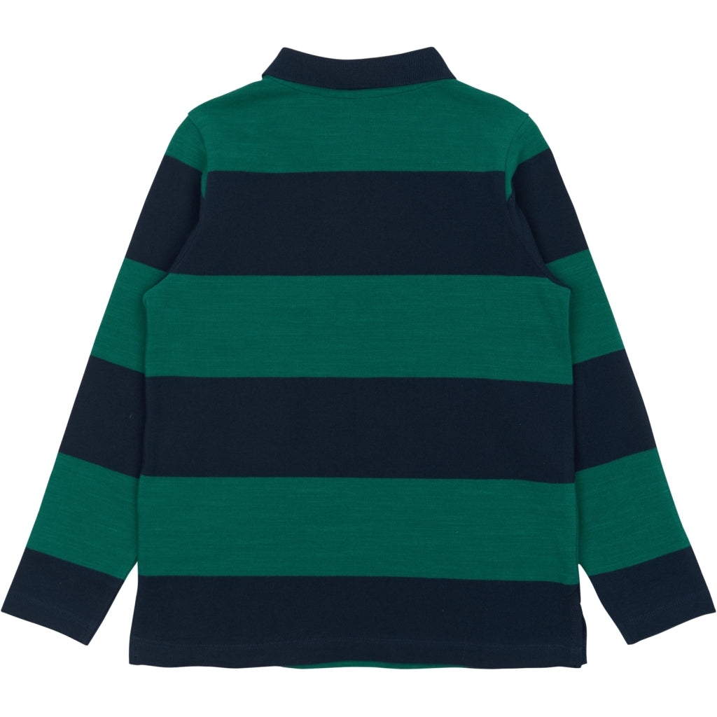 THE NEW TNPino Langærmet Pique Polo Langærmet bluse Navy Blazer Striped