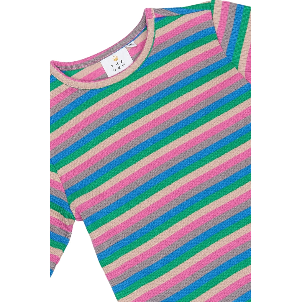 THE NEW TNPiper Langærmet Rib Bluse Langærmet bluse Multi Striped