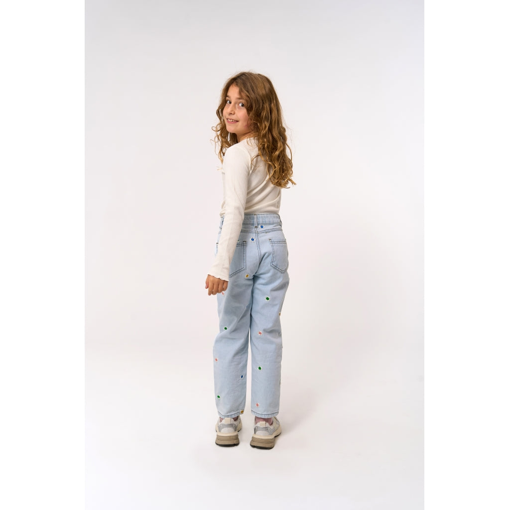 THE NEW TNPorscha Mom Fit Jeans Jeans Light Blue Denim EMB