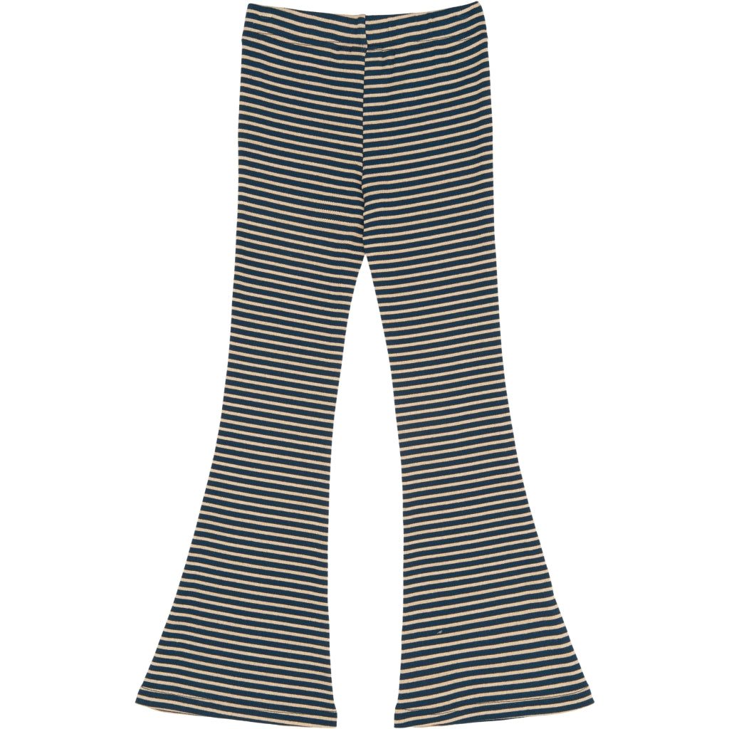 THE NEW TNPriscilla Flare Rib Bukser Bukser Navy Blazer Striped