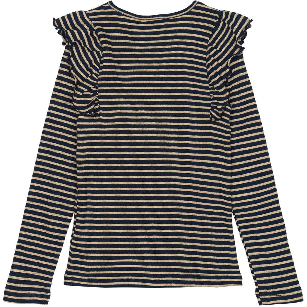 THE NEW TNPriscilla Langærmet Rib Bluse Langærmet bluse Navy Blazer Striped