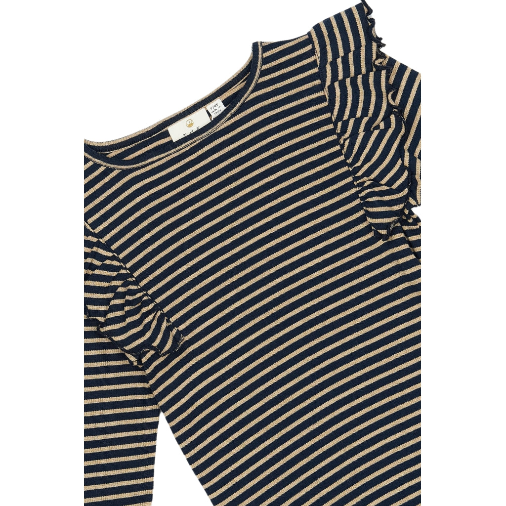 THE NEW TNPriscilla Langærmet Rib Bluse Langærmet bluse Navy Blazer Striped