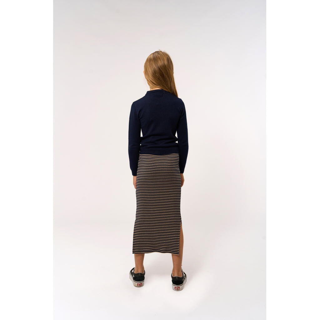 THE NEW TNPriscilla Long Rib Nederdel Nederdel Navy Blazer Striped