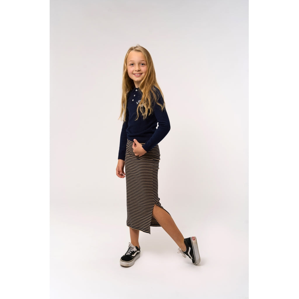 THE NEW TNPriscilla Long Rib Nederdel Nederdel Navy Blazer Striped