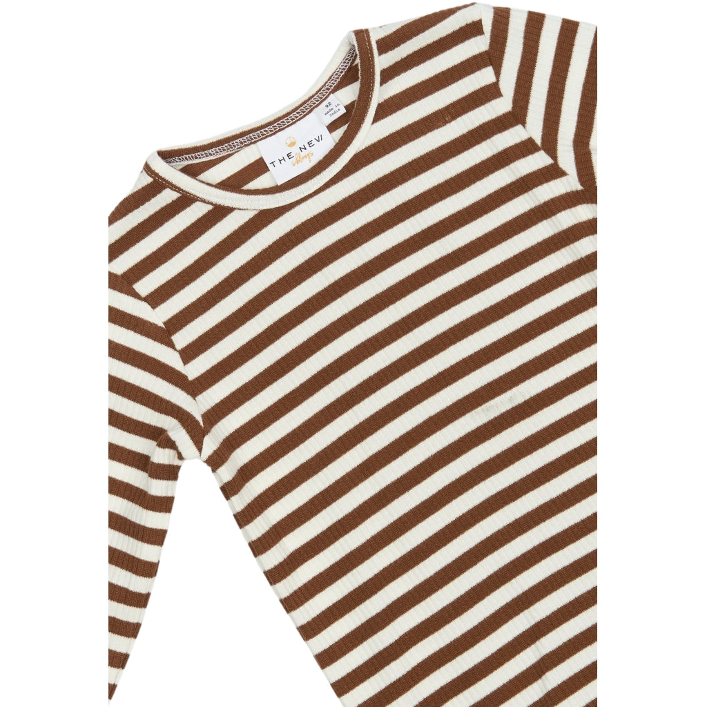 THE NEW SIBLINGS TNSBFro Langærmet Rib Bluse Langærmet bluse Toffee Striped