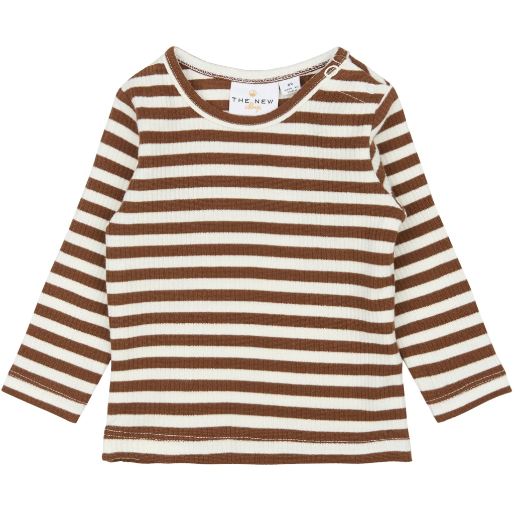 THE NEW SIBLINGS TNSBFro Langærmet Rib Bluse Langærmet bluse Toffee Striped
