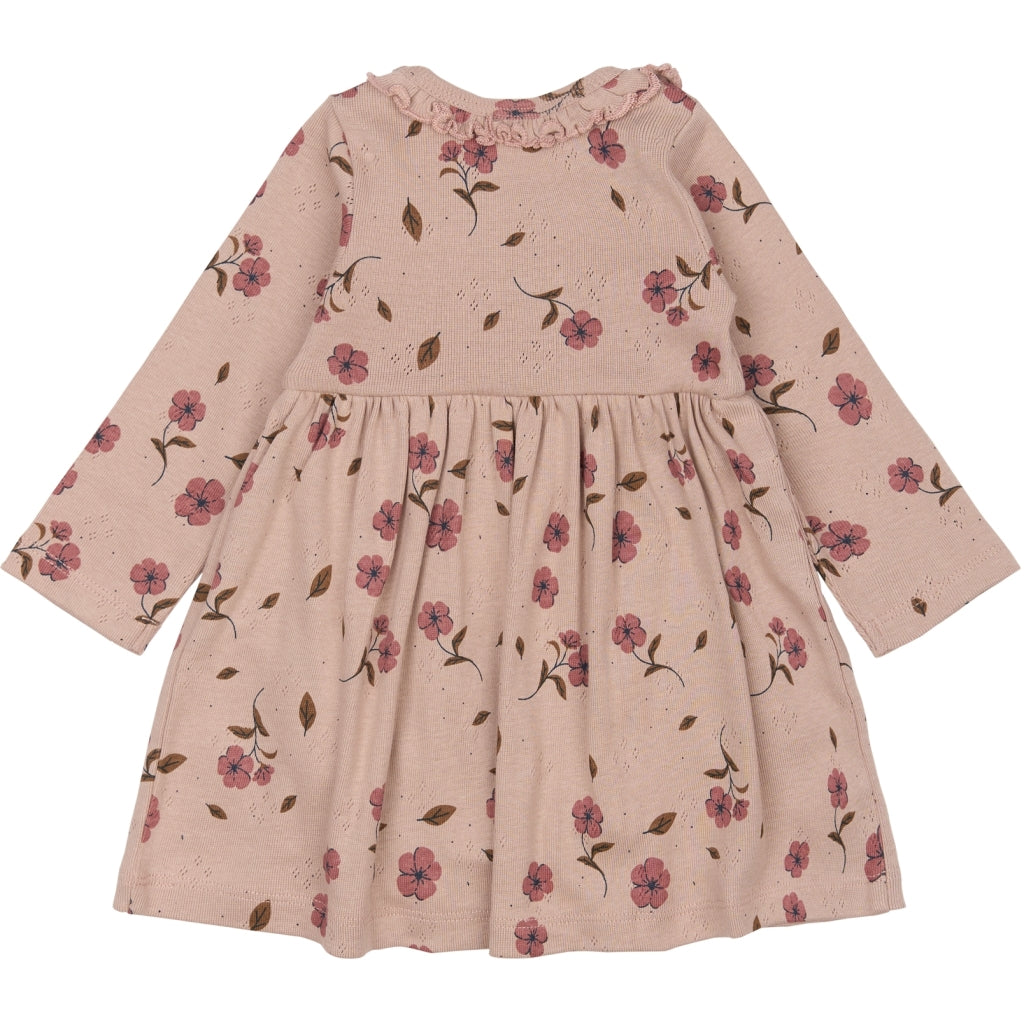 THE NEW SIBLINGS TNSBNPicole Langærmet Pointelle Bodykjole Kjoler Adobe Rose AOP