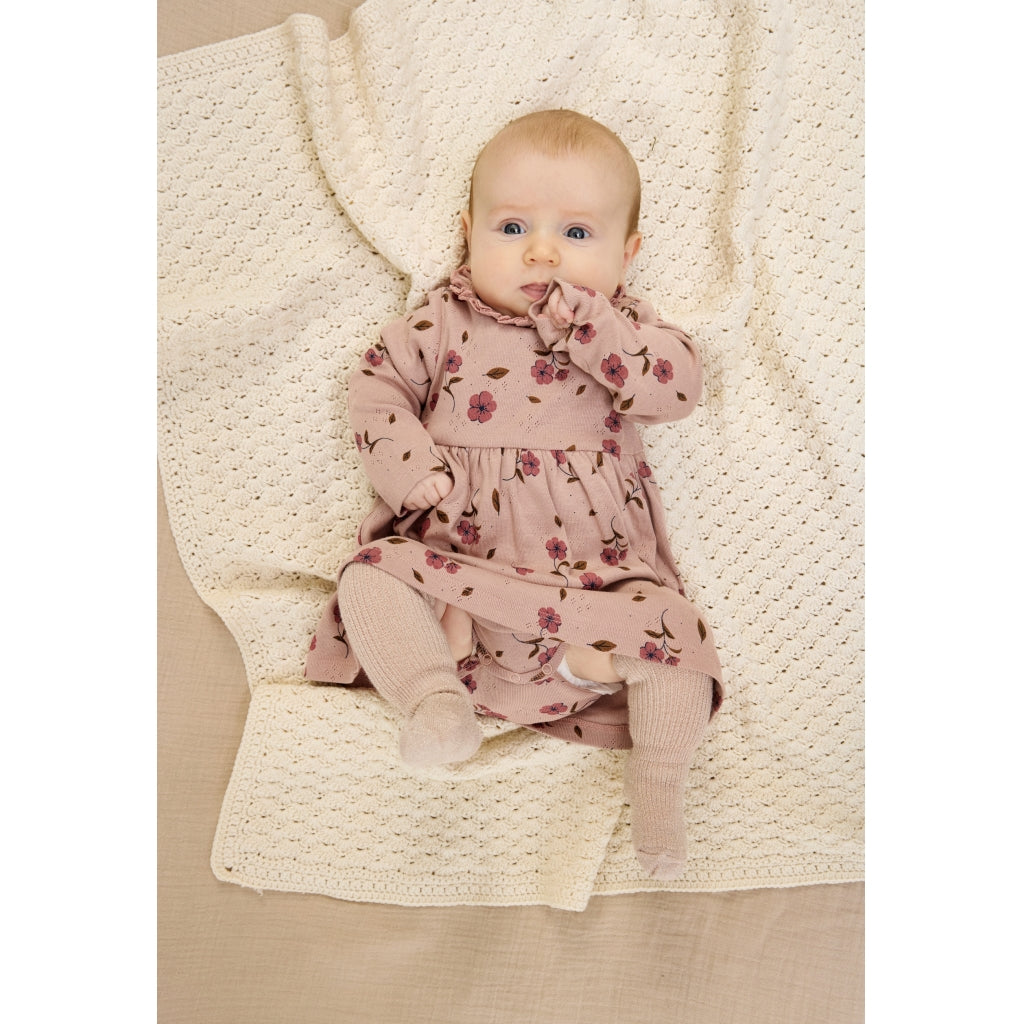 THE NEW SIBLINGS TNSBNPicole Langærmet Pointelle Bodykjole Kjoler Adobe Rose AOP