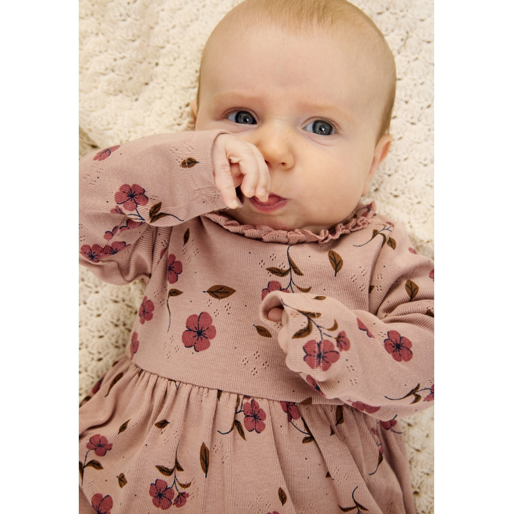 THE NEW SIBLINGS TNSBNPicole Langærmet Pointelle Bodykjole Kjoler Adobe Rose AOP