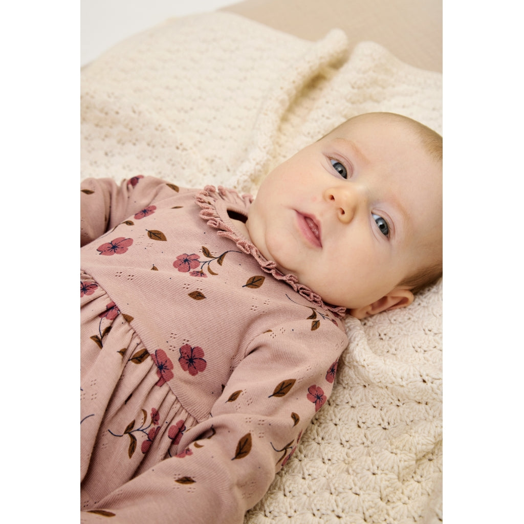 THE NEW SIBLINGS TNSBNPicole Langærmet Pointelle Bodykjole Kjoler Adobe Rose AOP