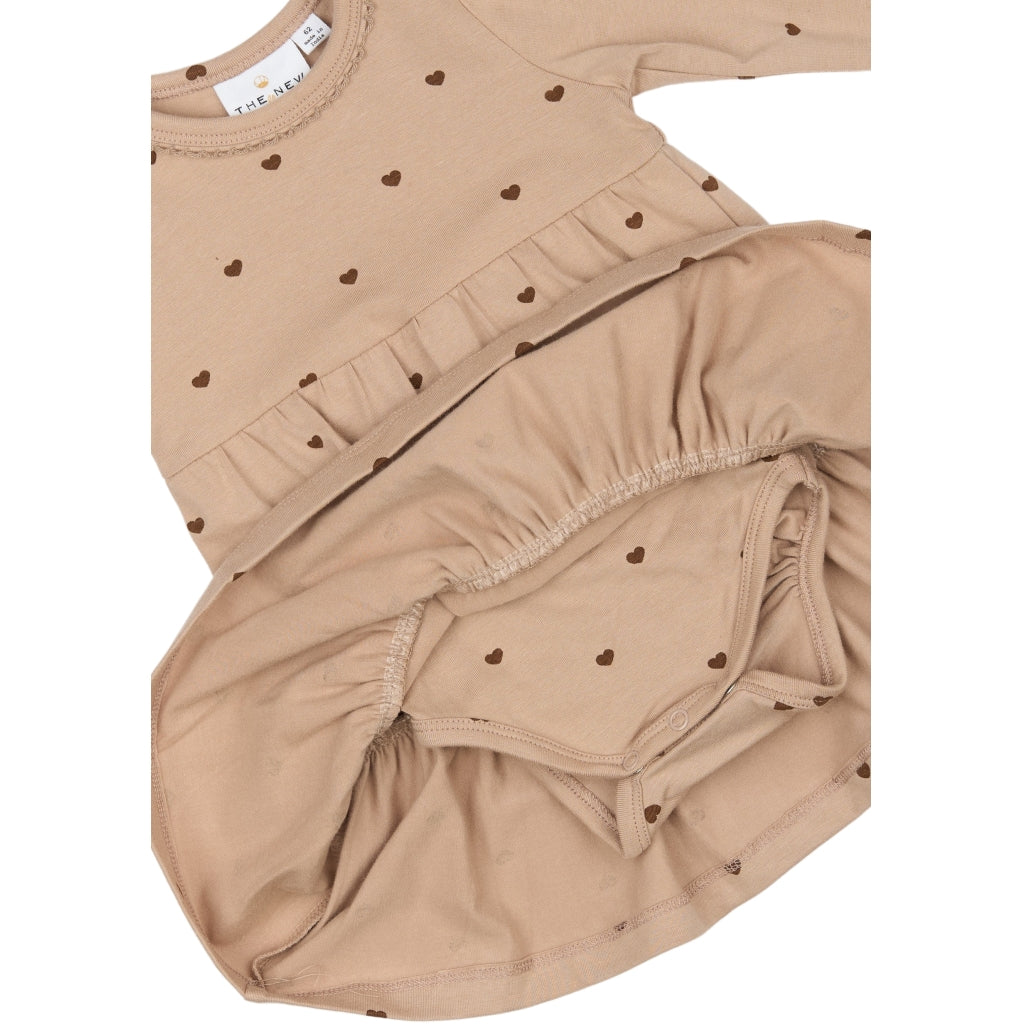 THE NEW SIBLINGS TNSBNova Langærmet Bodykjole Kjoler Humus AOP