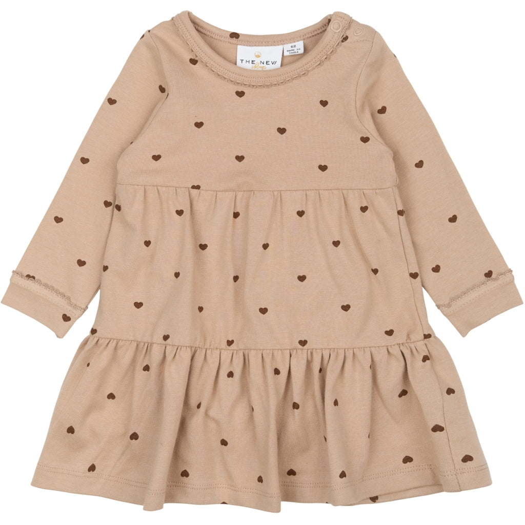 THE NEW SIBLINGS TNSBNova Langærmet Bodykjole Kjoler Humus AOP