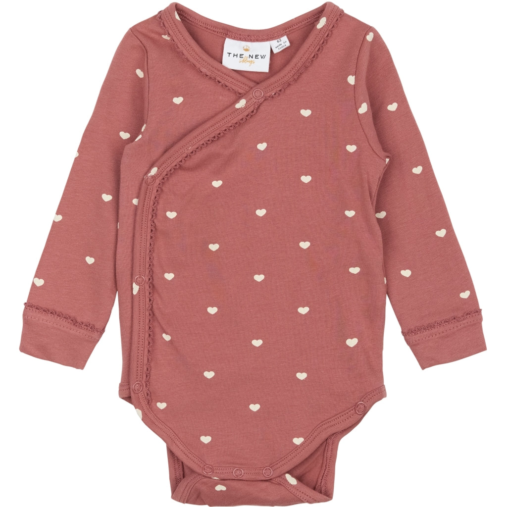 THE NEW SIBLINGS TNSBNova Langærmet Wrap Bodystocking Bodystockings Withered Rose AOP