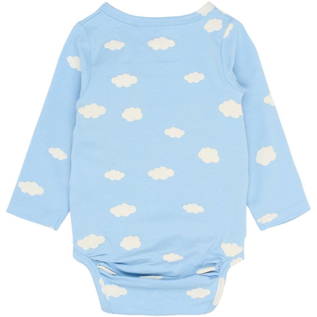 THE NEW SIBLINGS TNSBPaco Langærmet Wrap Bodystocking Bodystockings Powder Blue AOP