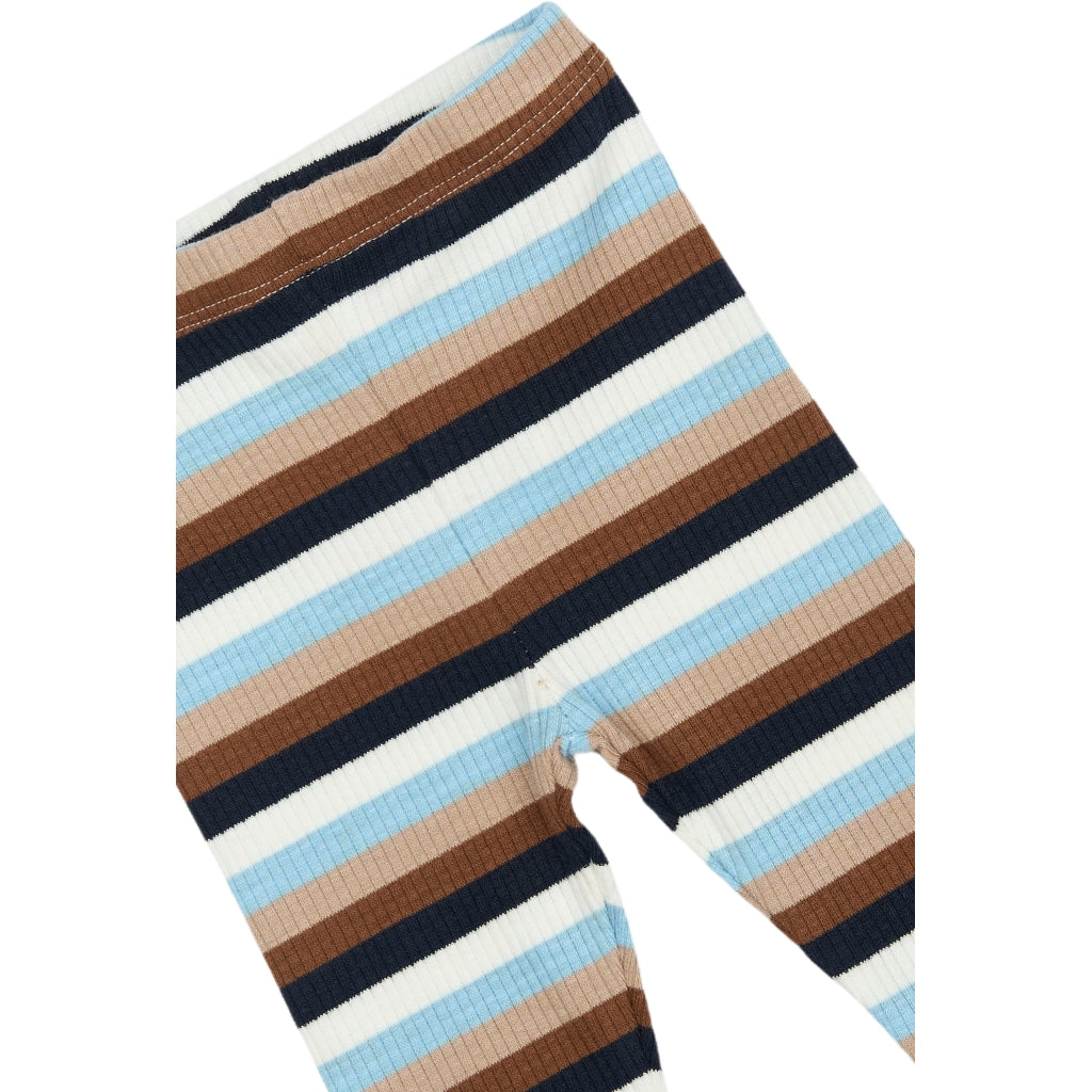 THE NEW SIBLINGS TNSBPark Rib Leggings Leggings Powder Blue Striped