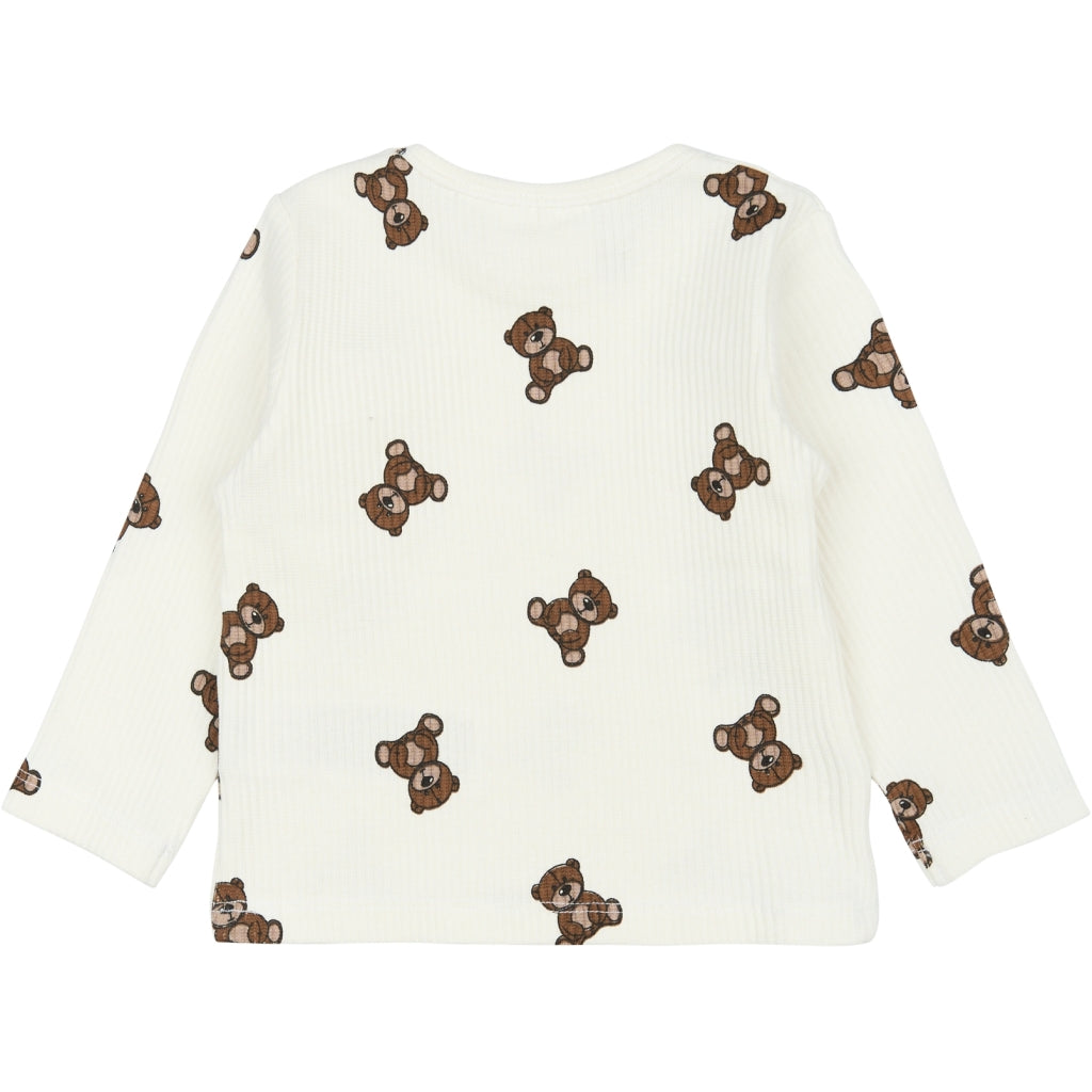 THE NEW SIBLINGS TNSBPaulo Langærmet Rib Bluse Langærmet bluse Cloud Dancer AOP