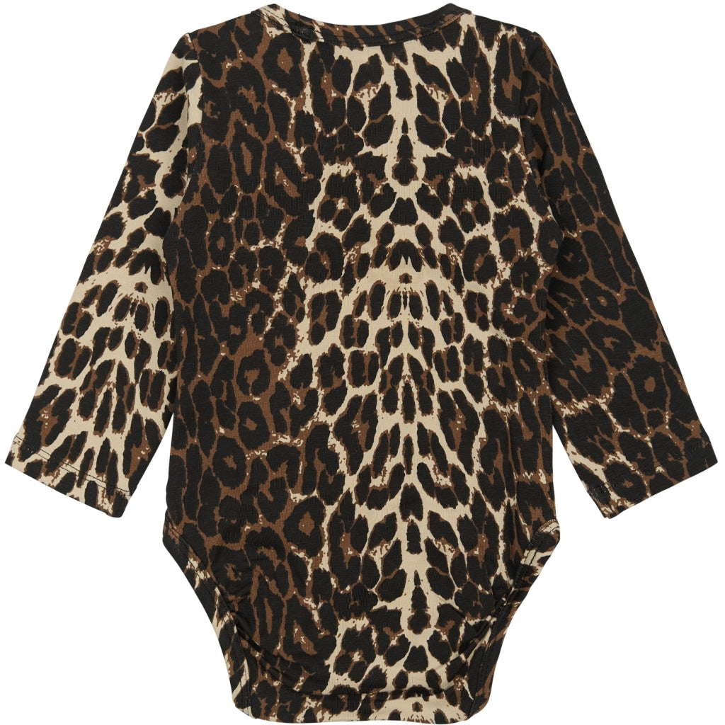 THE NEW SIBLINGS TNSBPenny Langærmet Bodystocking Bodystockings Feather Gray AOP