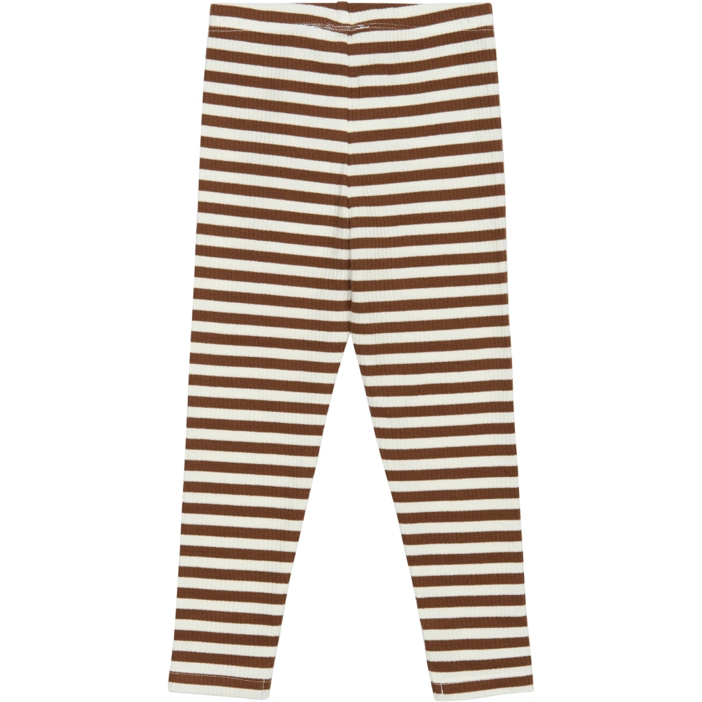 THE NEW SIBLINGS TNSTFro Rib Leggings Leggings Toffee Striped